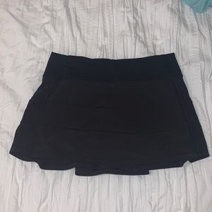 Black Lululemon Pace Rival Mid Rise Skirt